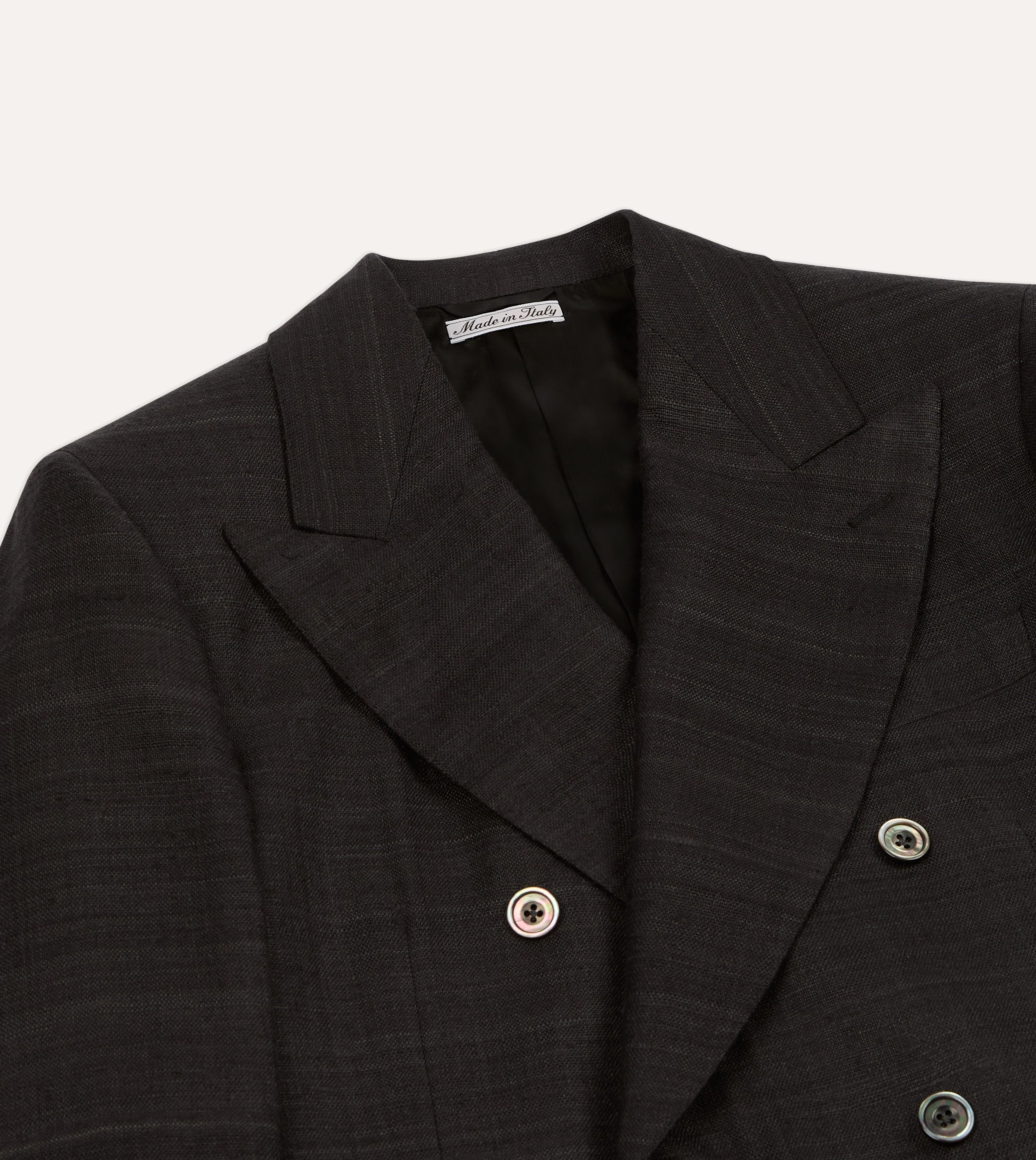 Timeless Design Wear Sophisticated Layer Black Tussah Silk Double-Breasted Evening Jacket