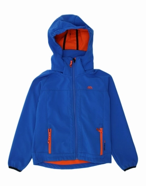 Brown music concert TRESPASS Boys Hooded Windbreaker Jacket 9-10 Years Blue Polyester