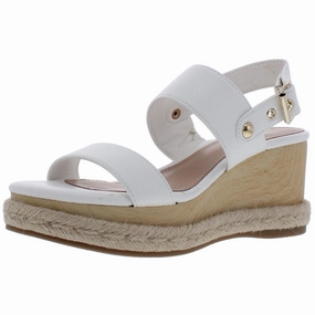 Wide Sole Knit Flex Allia Womens Faux Leather Open Toe Wedge Sandals