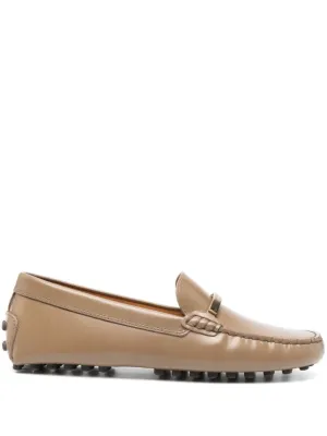 Faux Leather Neat Design Almond Toe Loafers With Raised Seam Detailing