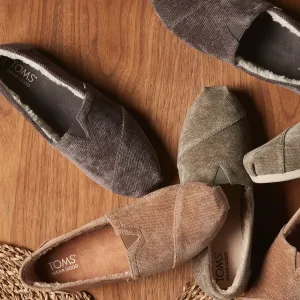 Versatile Footwear Alpargata Dark Grey Cozy Corduroy