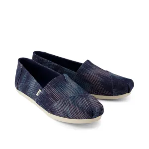 Mountain Lane Square Toe Alpargata Navy Novelty Denim