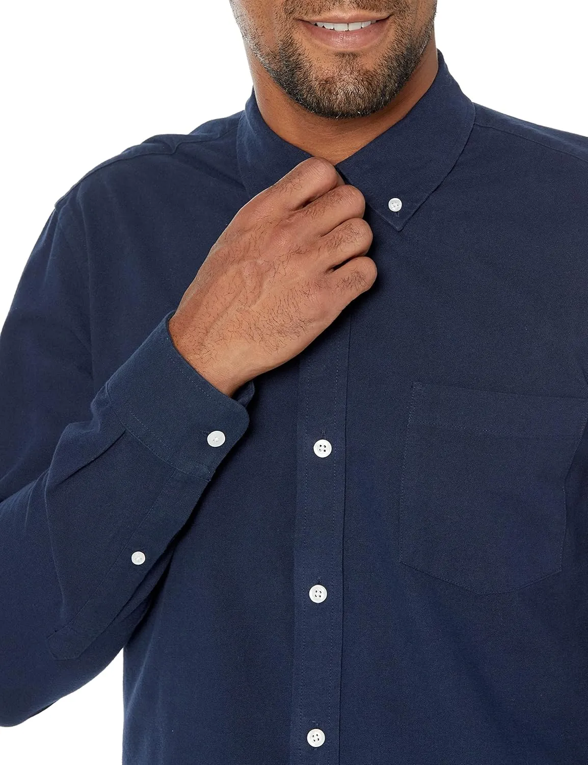 Amazon Essentials Slim-Fit Dress Shirts for Men - Long-Sleeve, Pocket, Button-Down Oxford Shirt