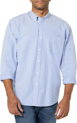 Amazon Essentials Slim-Fit Dress Shirts for Men - Long-Sleeve, Pocket, Button-Down Oxford Shirt