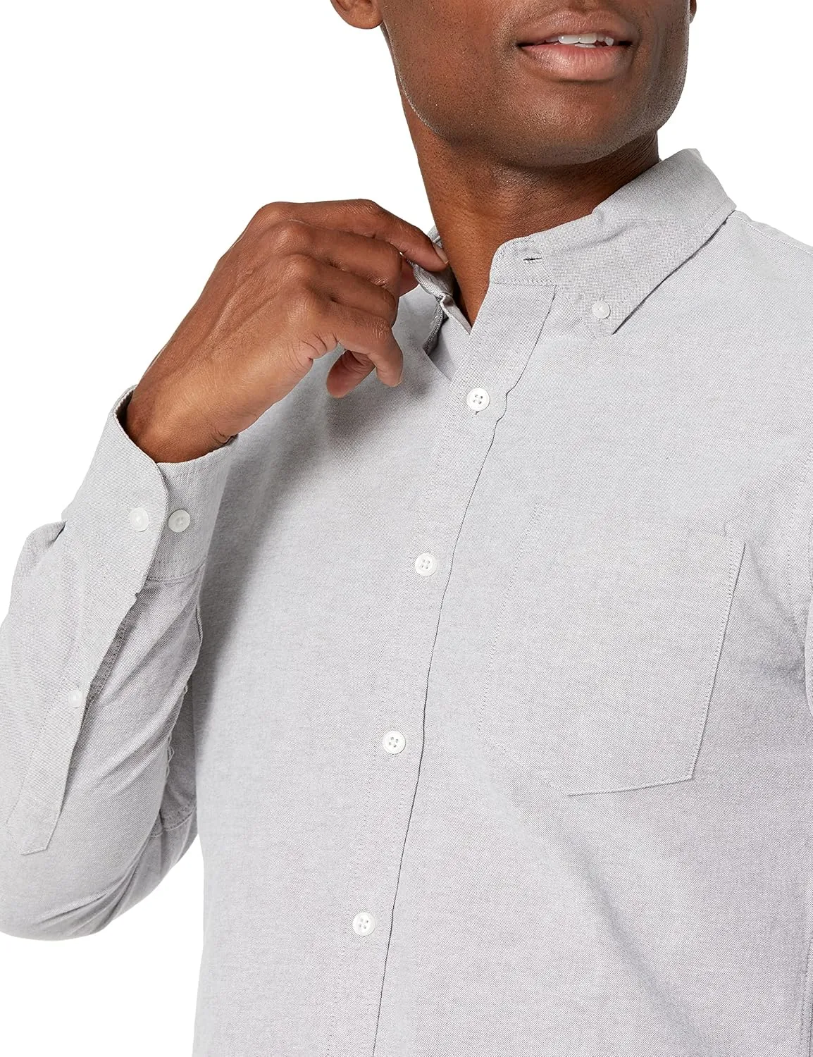 Amazon Essentials Slim-Fit Dress Shirts for Men - Long-Sleeve, Pocket, Button-Down Oxford Shirt