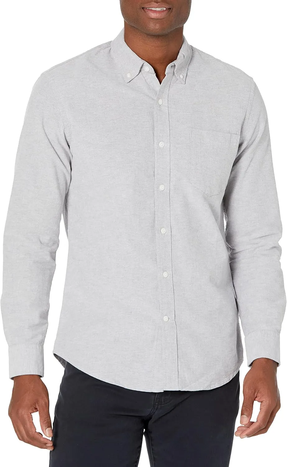 Amazon Essentials Slim-Fit Dress Shirts for Men - Long-Sleeve, Pocket, Button-Down Oxford Shirt