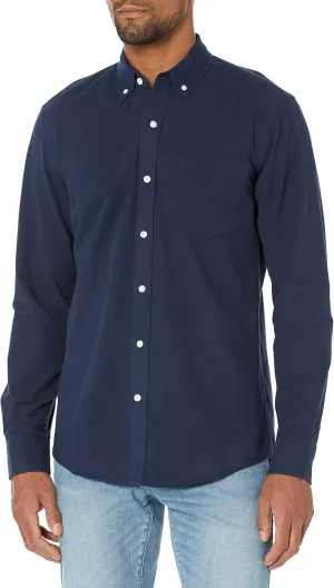 Amazon Essentials Slim-Fit Dress Shirts for Men - Long-Sleeve, Pocket, Button-Down Oxford Shirt