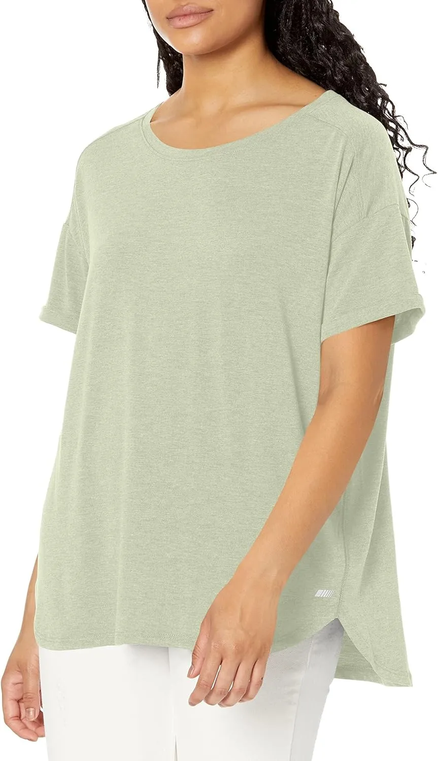 Amazon Essentials Women's Studio Relaxed-Fit Lightweight Crewneck T-Shirt (Available in Plus Size), Multipacks