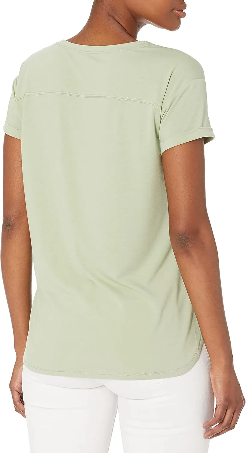 Amazon Essentials Women's Studio Relaxed-Fit Lightweight Crewneck T-Shirt (Available in Plus Size), Multipacks