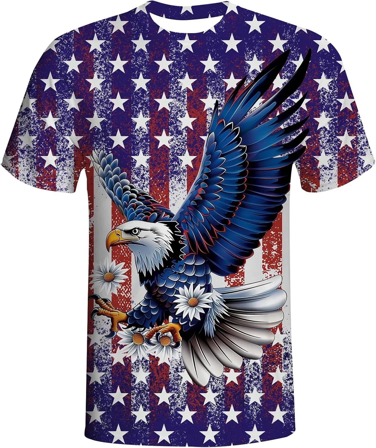 American Flag Eagle T-Shirts for Men Women 3D Printed T-Shirts Short Sleeve Graphic Tees Shirt