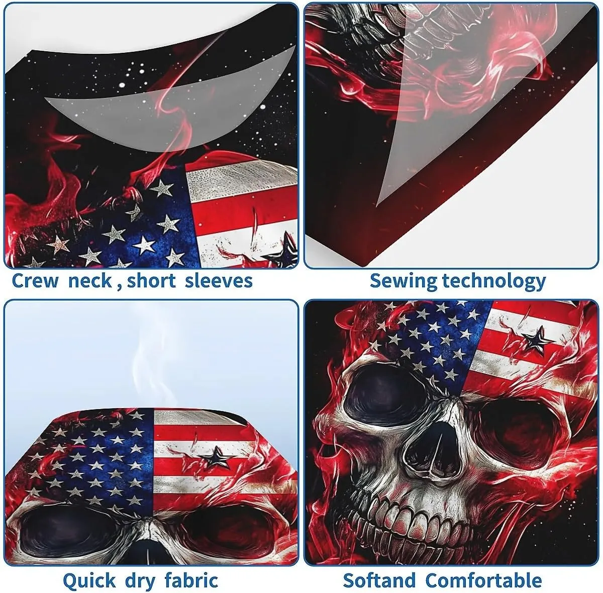 American Flag Eagle T-Shirts for Men Women 3D Printed T-Shirts Short Sleeve Graphic Tees Shirt