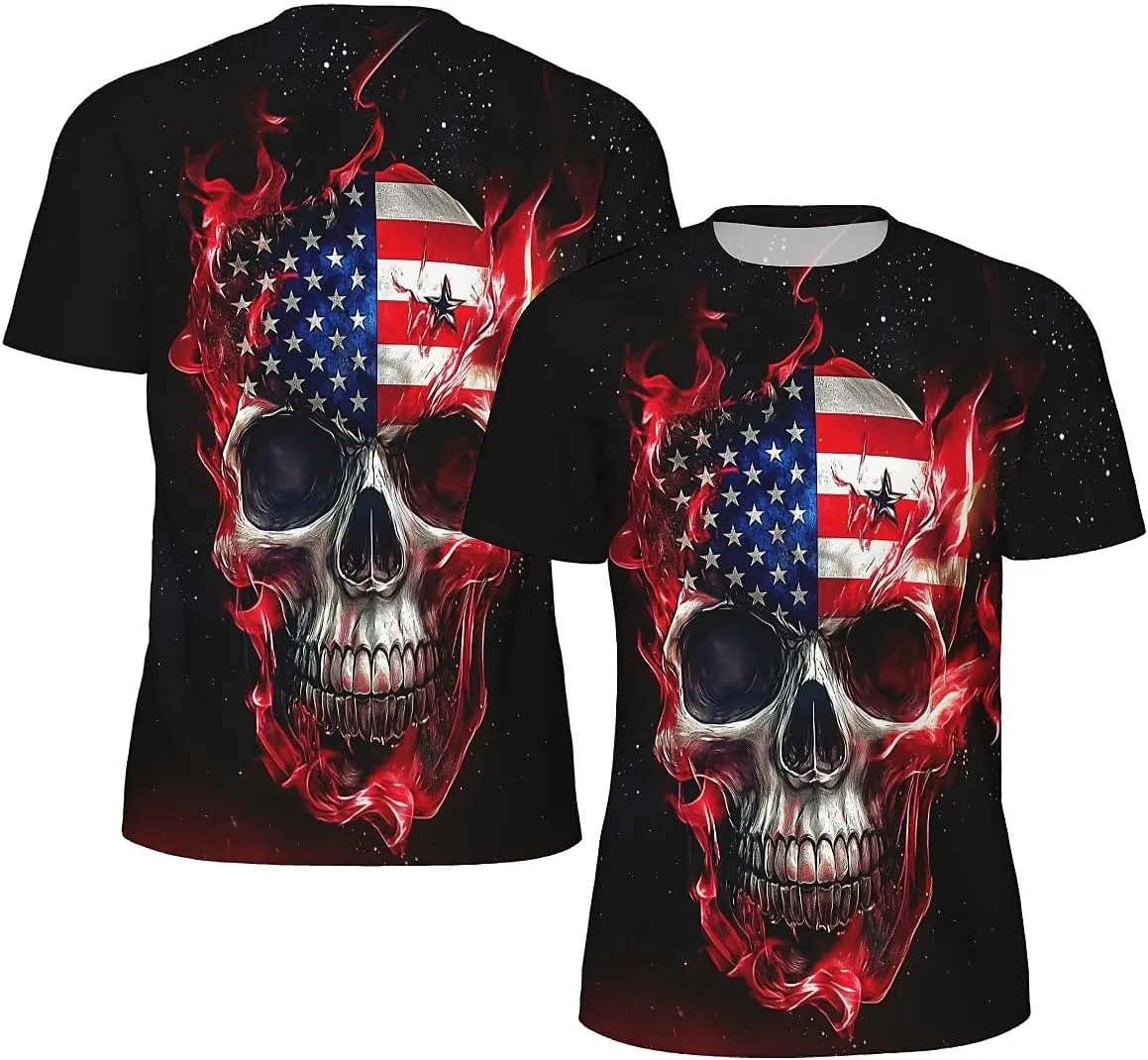 American Flag Eagle T-Shirts for Men Women 3D Printed T-Shirts Short Sleeve Graphic Tees Shirt