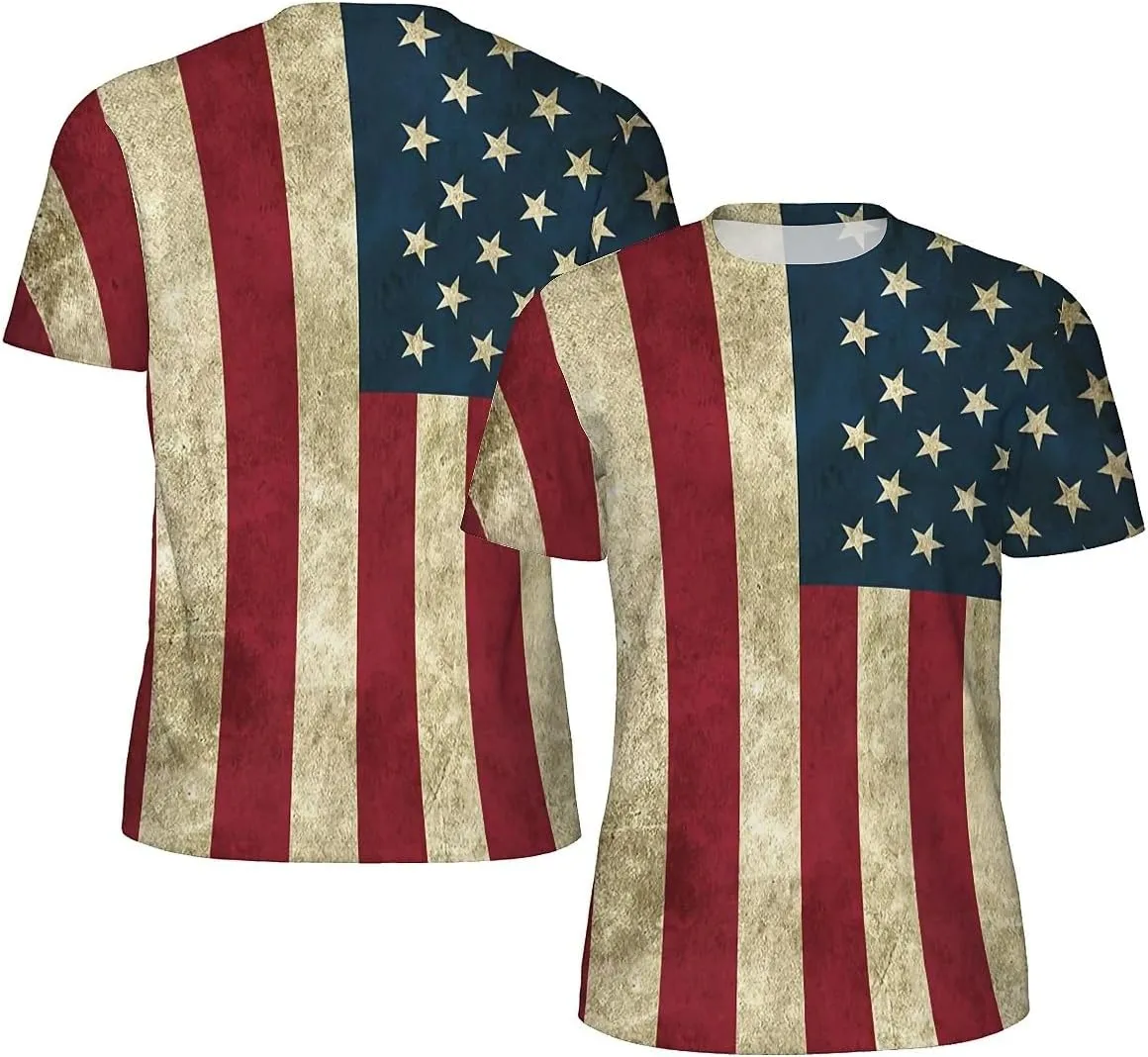 American Flag Eagle T-Shirts for Men Women 3D Printed T-Shirts Short Sleeve Graphic Tees Shirt