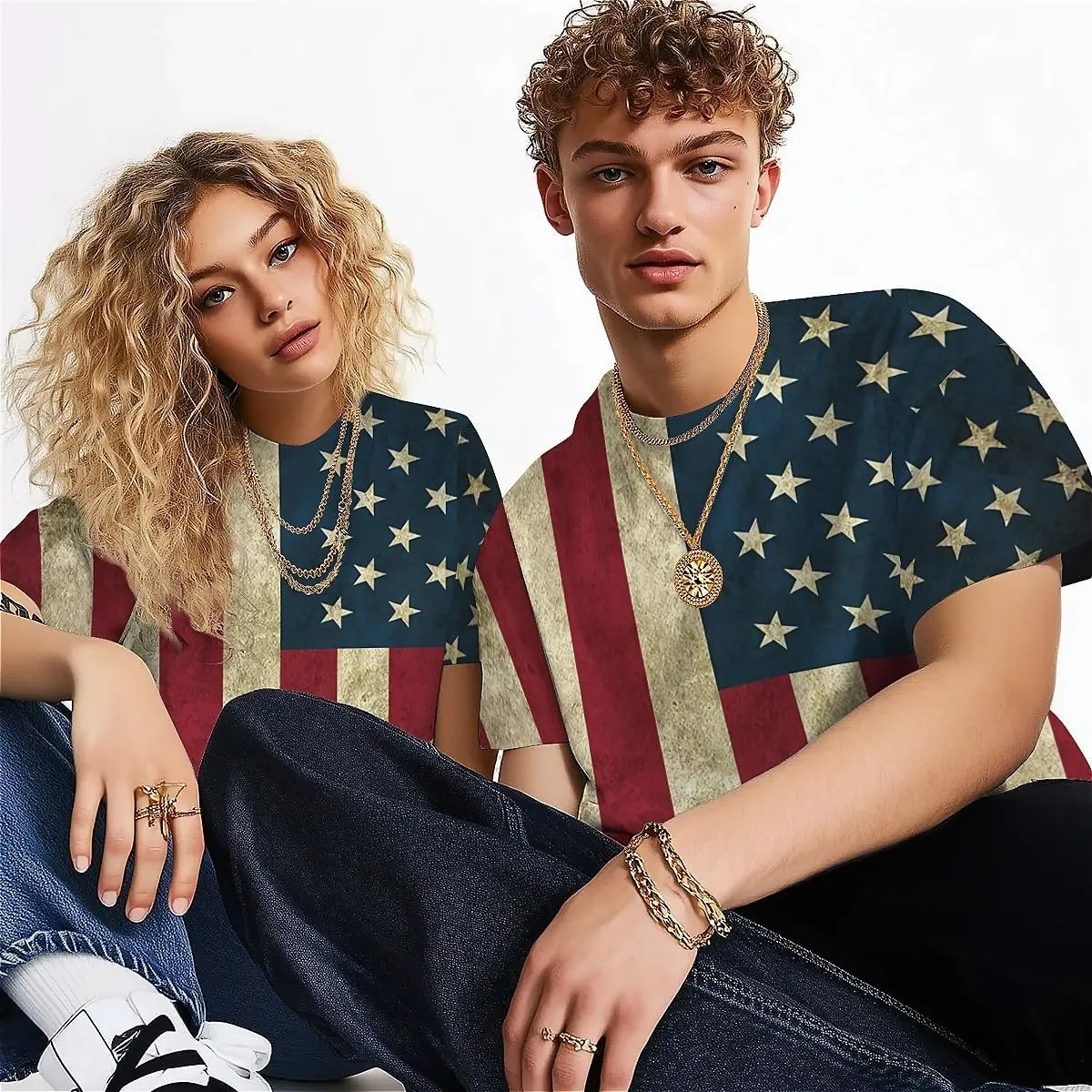 American Flag Eagle T-Shirts for Men Women 3D Printed T-Shirts Short Sleeve Graphic Tees Shirt