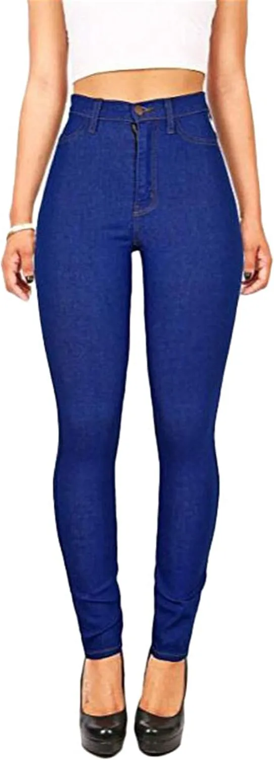 Andongnywell Butt Lifter High Waist Skinny Jeans Juniors Classic Denim Stretch Jean Womens Slim Length Jeans