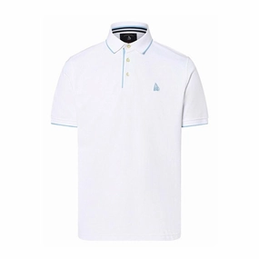 Fashionable Wrinkle Resistant Texture Andrew James White Men Polo