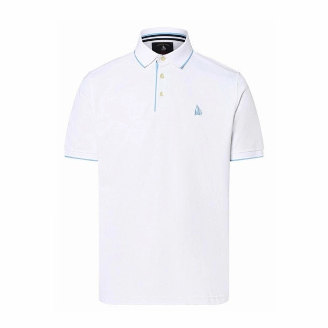 Fashionable Wrinkle Resistant Texture Andrew James White Men Polo