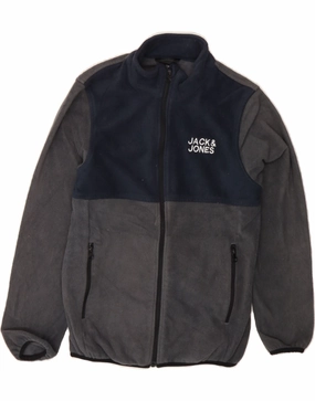 Outdoors Day online purchase JACK & JONES Boys Fleece Jacket 11-12 Years Grey Colourblock Polyester