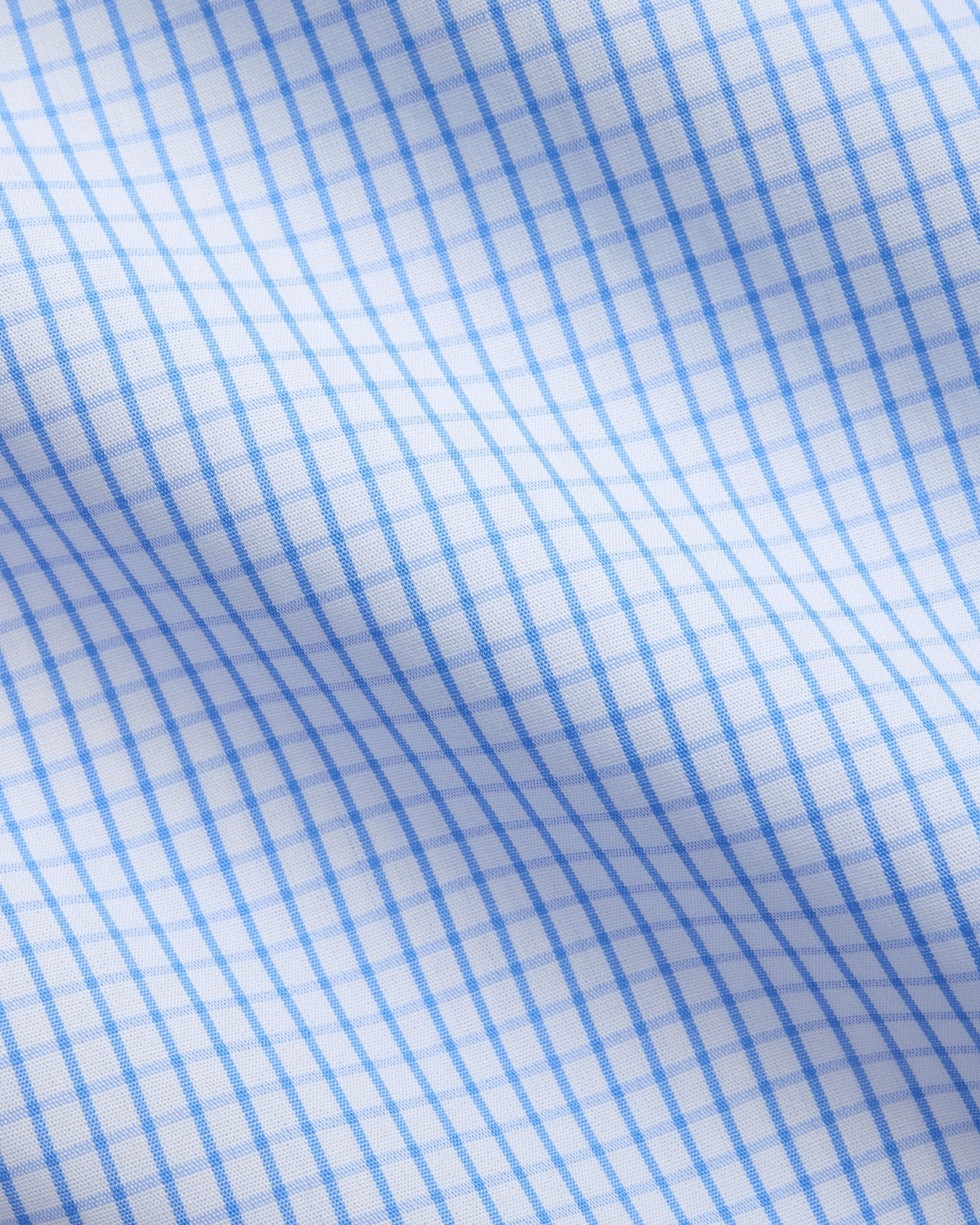 Made-in-USA Blue Tattersall Button Down Oxford Cloth Shirt - Classic Fit Bold Statement Sustainable Weave