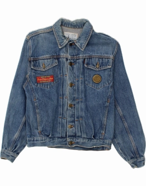 TRUSSARDI JUNIOR Boys Denim Jacket 9-10 Years Blue Cotton Relaxed Layer