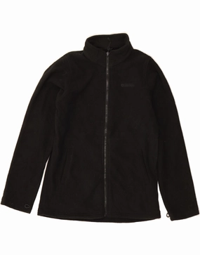 MOUNTAIN WAREHOUSE Boys Fleece Jacket 12-13 Years Black Polyester Summer Ergonomic Shoulder Design