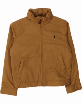RALPH LAUREN Boys Bomber Jacket 7-8 Years Small Brown Wind Layer