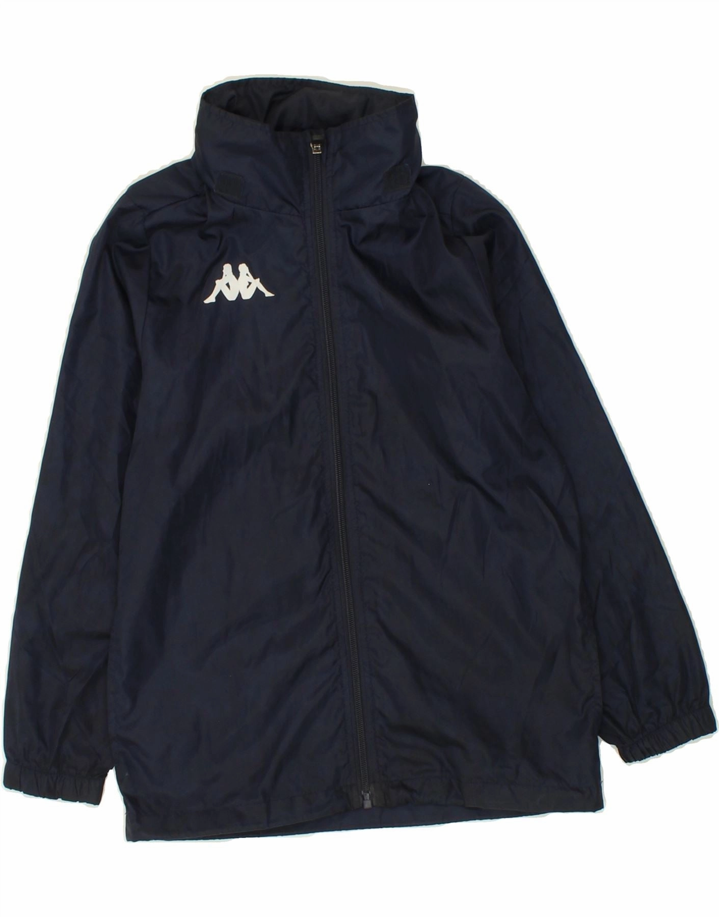 KAPPA Boys Hooded Rain Jacket 7-8 Years Navy Blue astronauts Classic Comfort