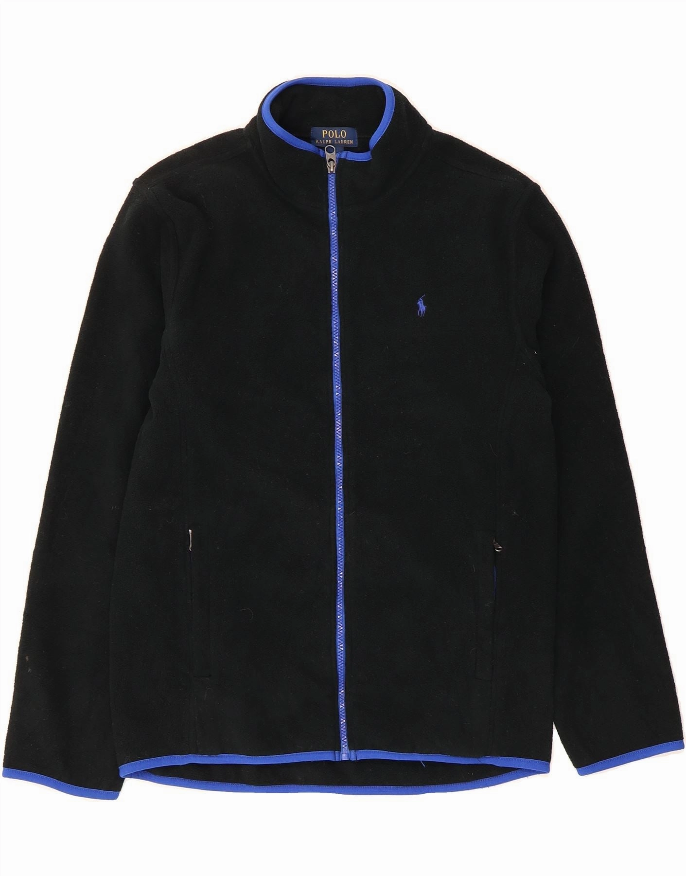 POLO RALPH LAUREN Boys Fleece Jacket 15-16 Years XL Black Polyester Affordable Hooded Option