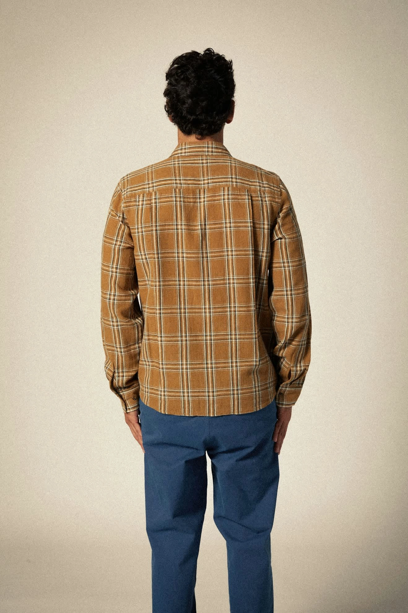 Durable Material Job Interview Charter Linen Blend L/S Shirt - Washed Copper/Whitecap Plaid