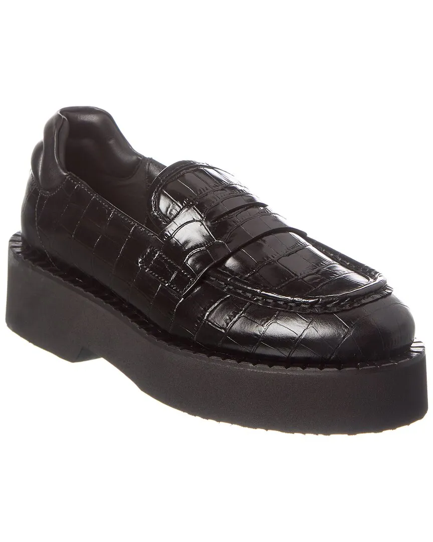 Aquatalia Marta Weatherproof Leather Loafer Open Path Lane Trendy Footwear