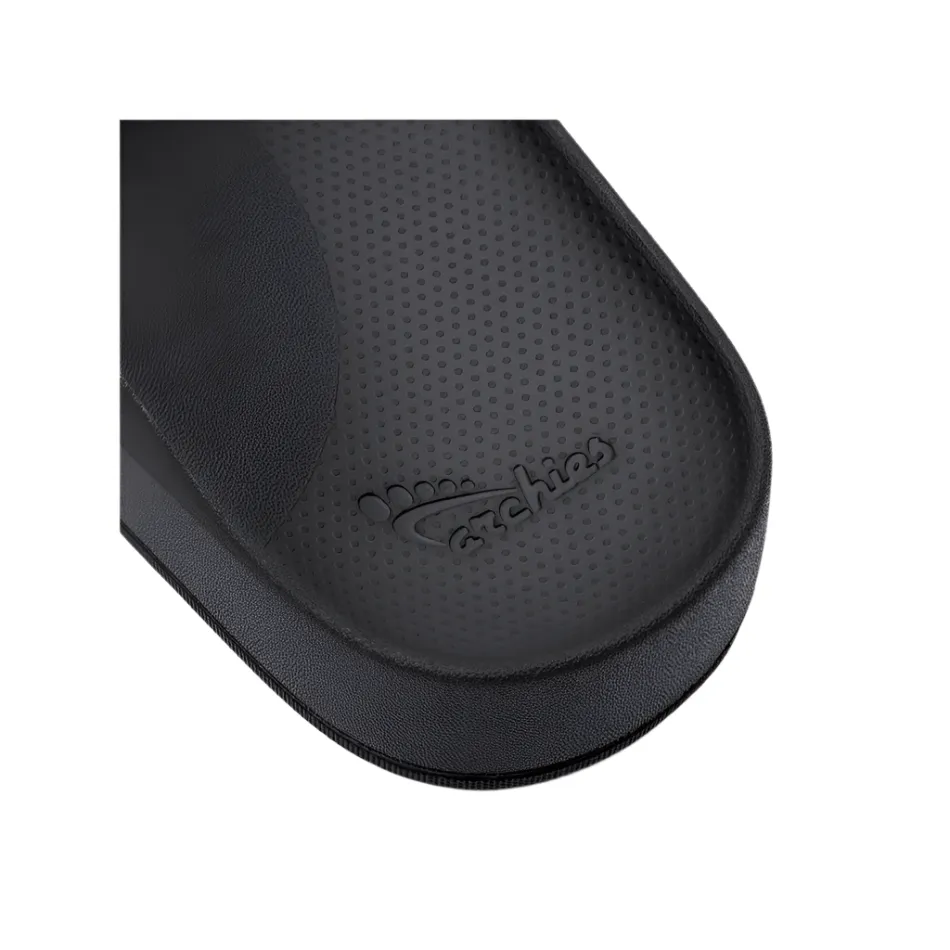 Archies Arch Support Slides in Black volleyball - compatible shoes Budget - friendly