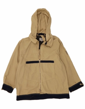 Layer Versatility ARMANI Boys Hooded Bomber Jacket 13-14 Years Beige Cotton