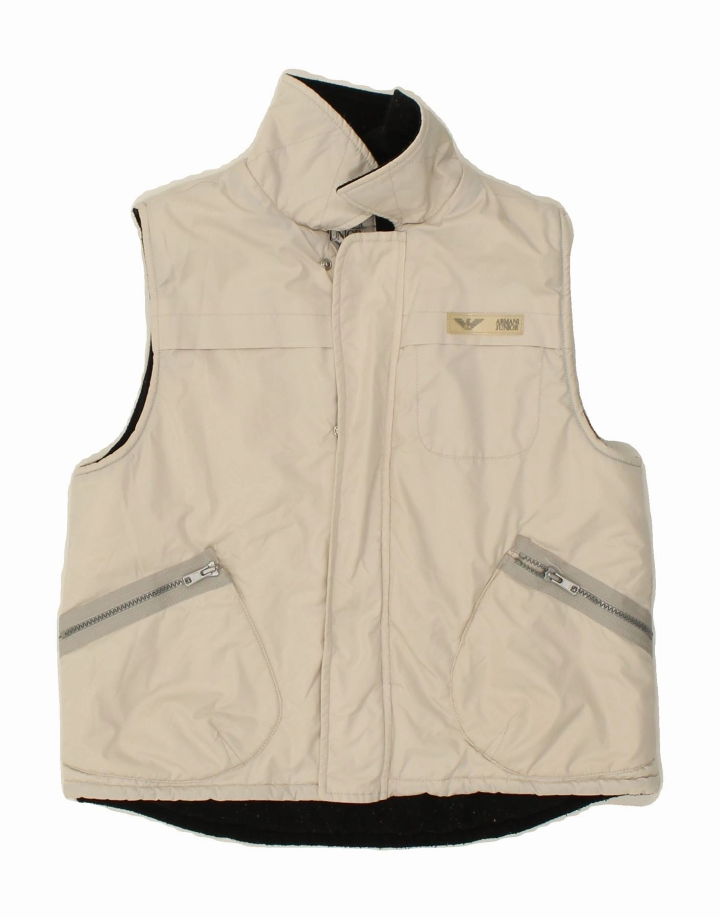 ARMANI JUNIOR Boys Gilet 13-14 Years Grey Polyester polka dotted