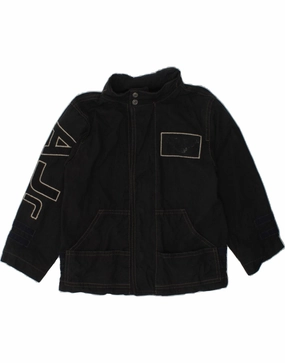 ARMANI JUNIOR Boys Graphic Hooded Bomber Jacket 2-3 Years Black Cotton City Life