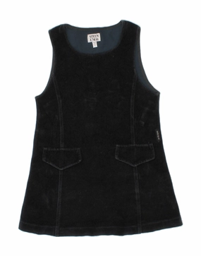 ARMANI JUNIOR Girls Sleeveless A-Line Dress 4-5 Years Grey Cotton Vibrant Design