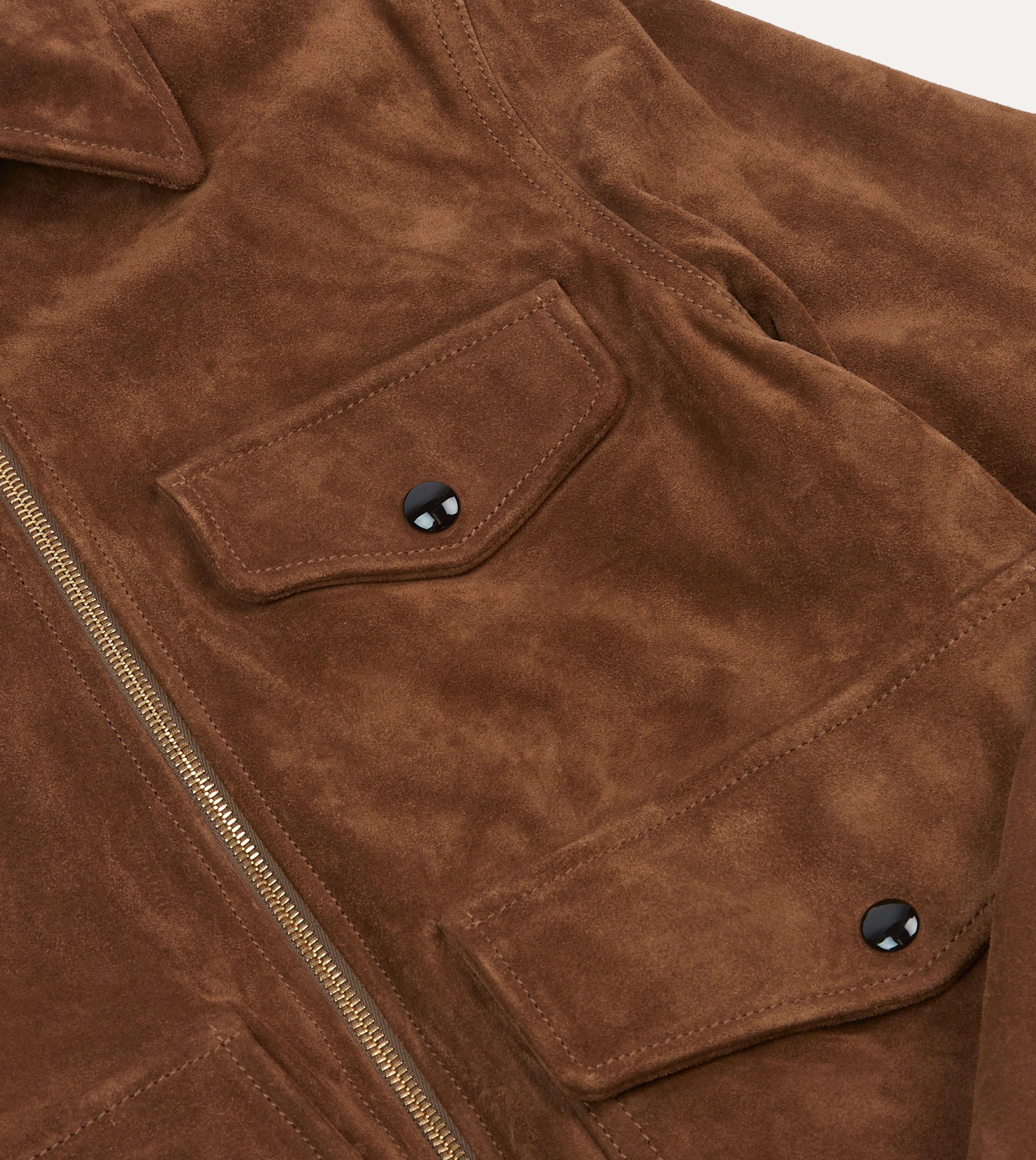 Tobacco Heavyweight Suede A-2 Bomber Jacket Light Fit Beach Holiday