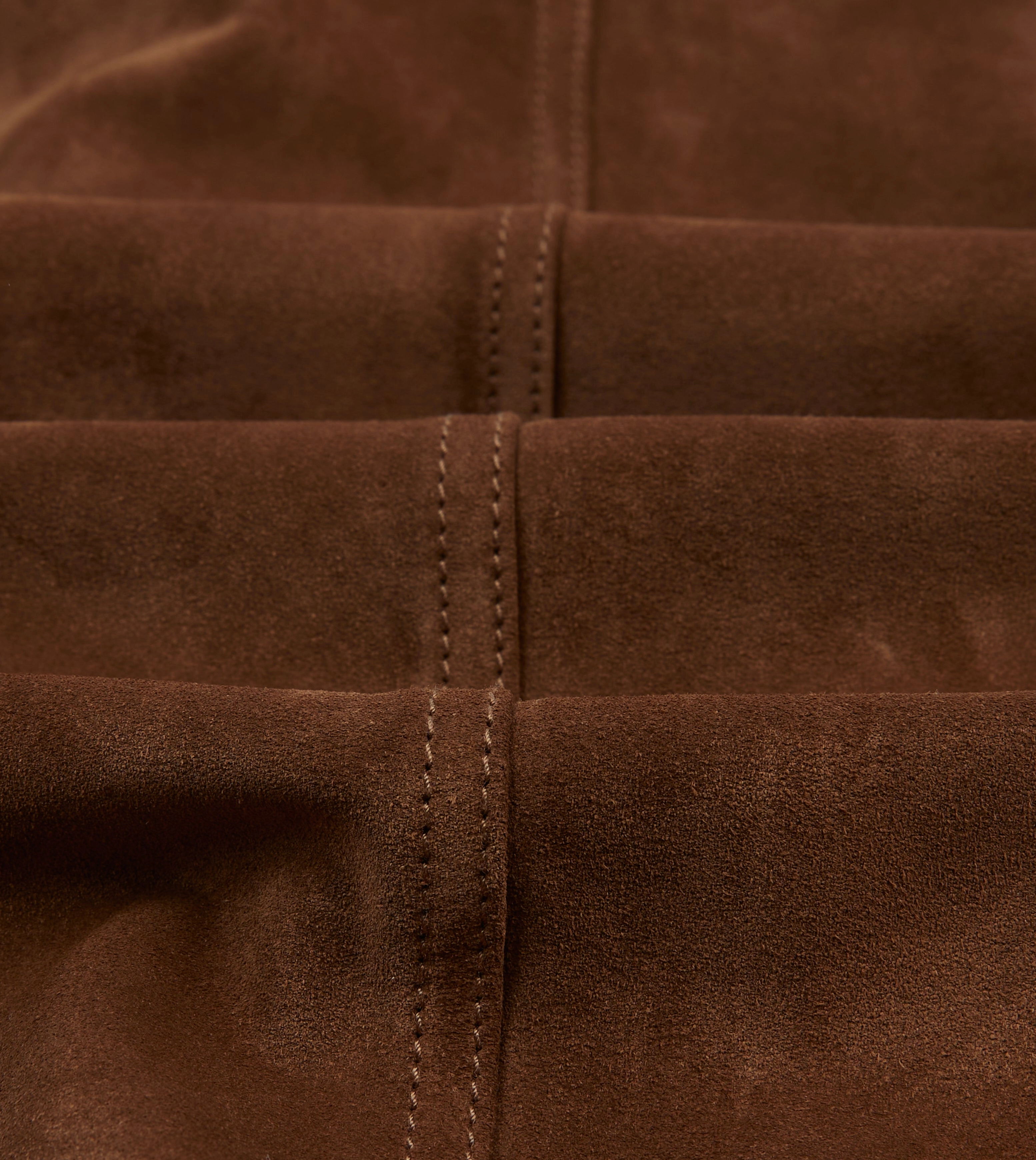 Cordlock Adjustment System Tobacco Heavyweight Suede A-2 Bomber Jacket