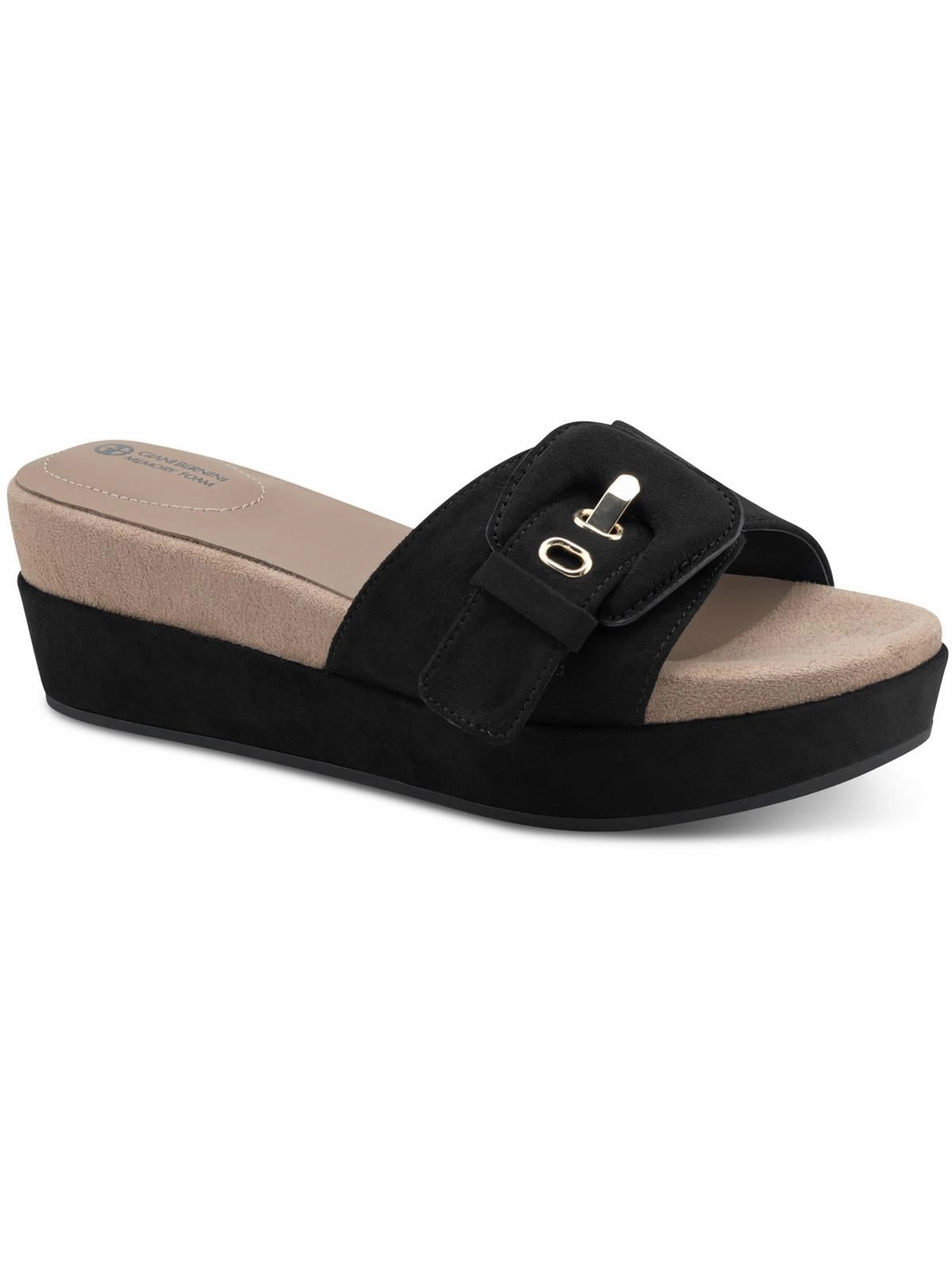 Minimal Layers Ashllyn Womens Faux Suede Cork Wedge Sandals