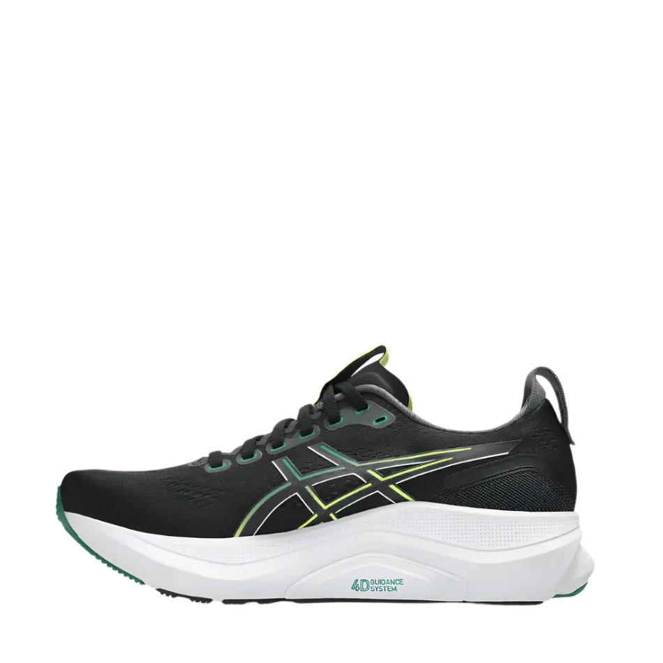 Cushion Balancing running shoes for half - marathons ASICS Men's GEL-KAYANO 32 Running Shoes in Black/Jasper Green AW25
