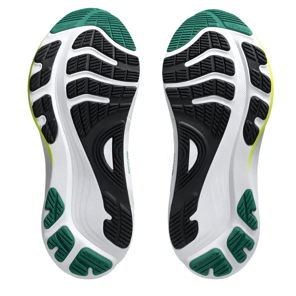 ASICS Men's GEL-KAYANO 32 Running Shoes in Black/Jasper Green AW25 Trail grip Runners with High Arches