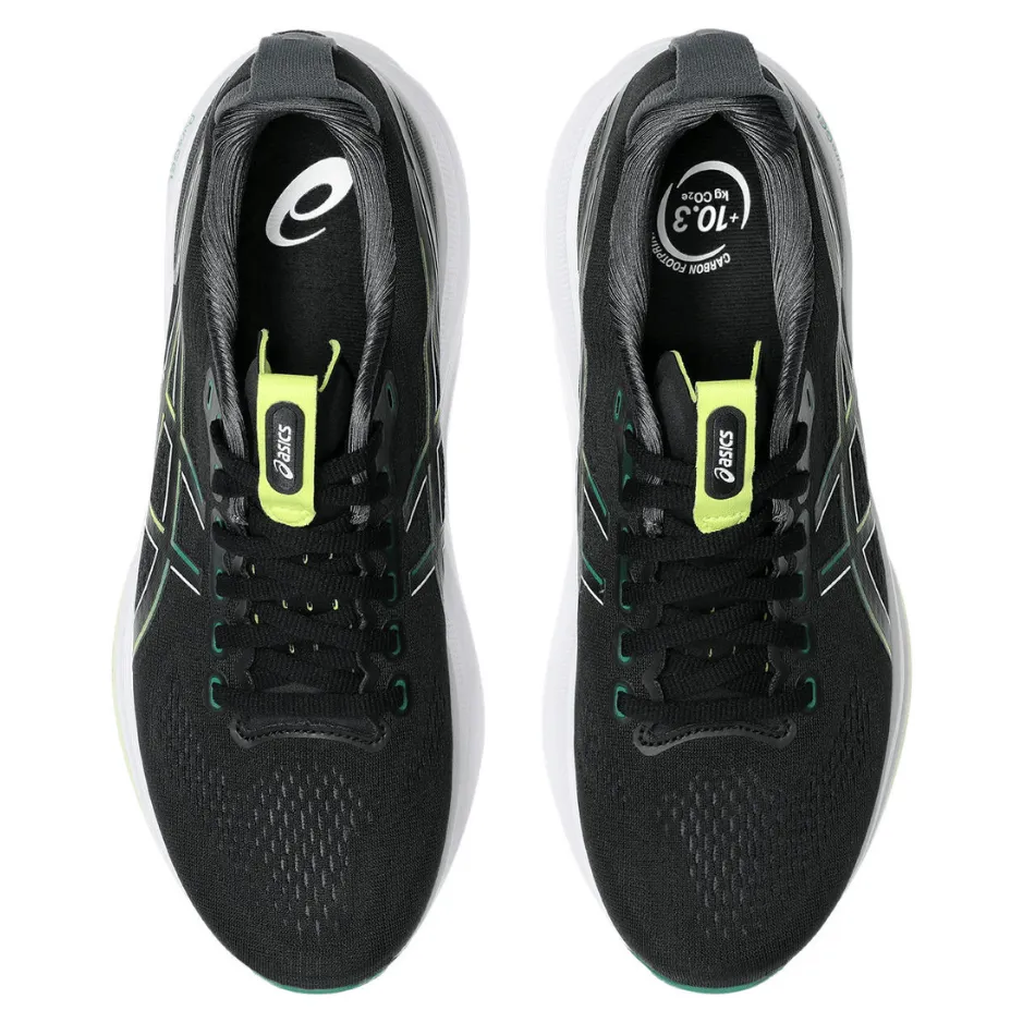 sports event participation TractionPattern ASICS Men's GEL-KAYANO 32 Running Shoes in Black/Jasper Green AW25