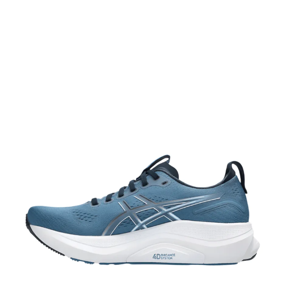 stylish shoe look Flat Terrain ASICS Men's GEL-KAYANO 32 Running Shoes in Winter Sea/Midnight AW25