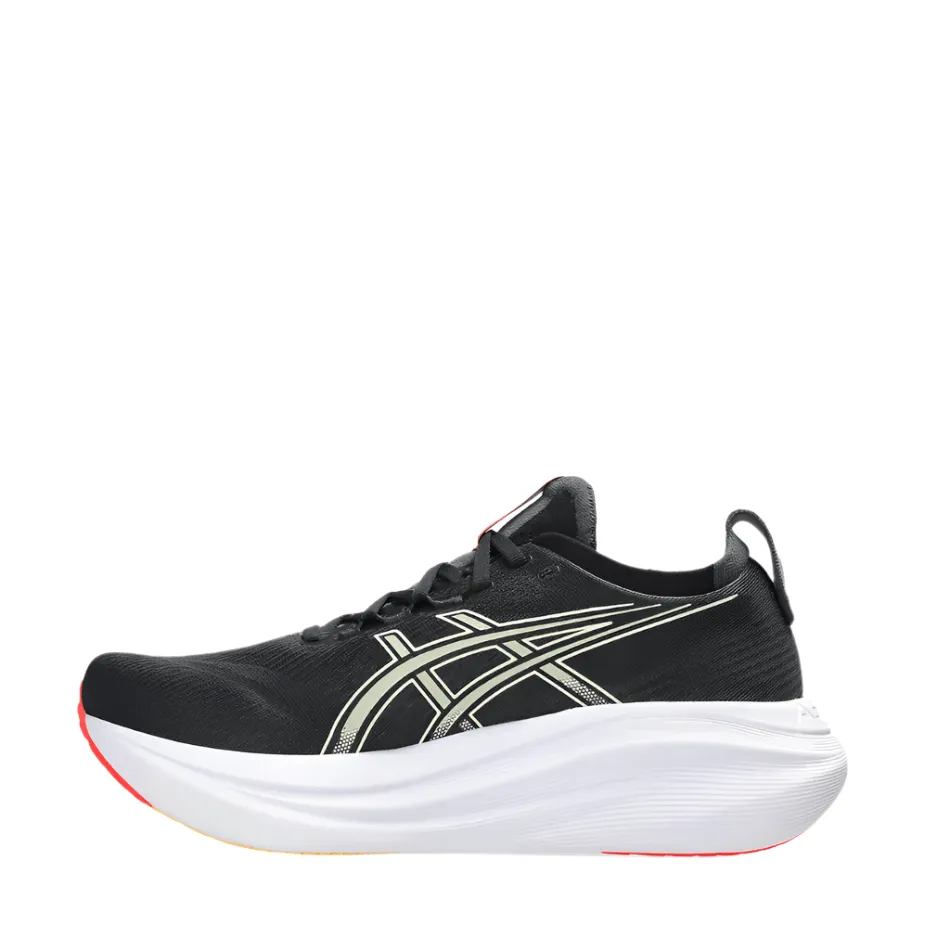 Phenomenal value Endurance - improving ASICS Men's GEL-NIMBUS 27 Running Shoes in Black/Kahki AW25