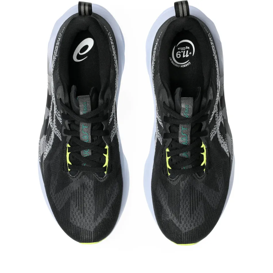 Internal Heel Cup multi - activity shoes ASICS Men's NOVABLAST 5 Running Shoes in Black/Blue Fade AW25