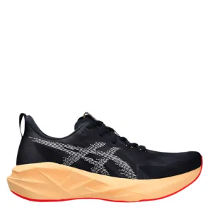 ASICS Men's NOVABLAST 5 Running Shoes in Midnight/Orange Glow AW25 Thermo Fused running in a frozen river area shoes