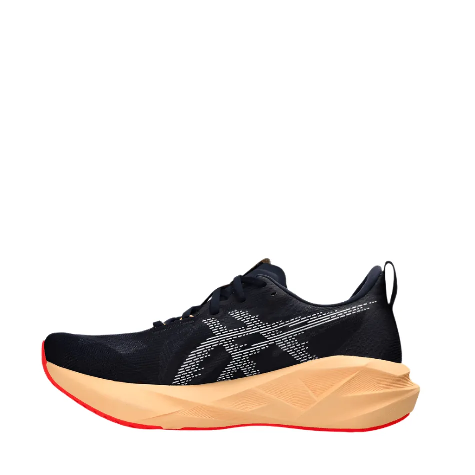 short - distance - runner ASICS Men's NOVABLAST 5 Running Shoes in Midnight/Orange Glow AW25