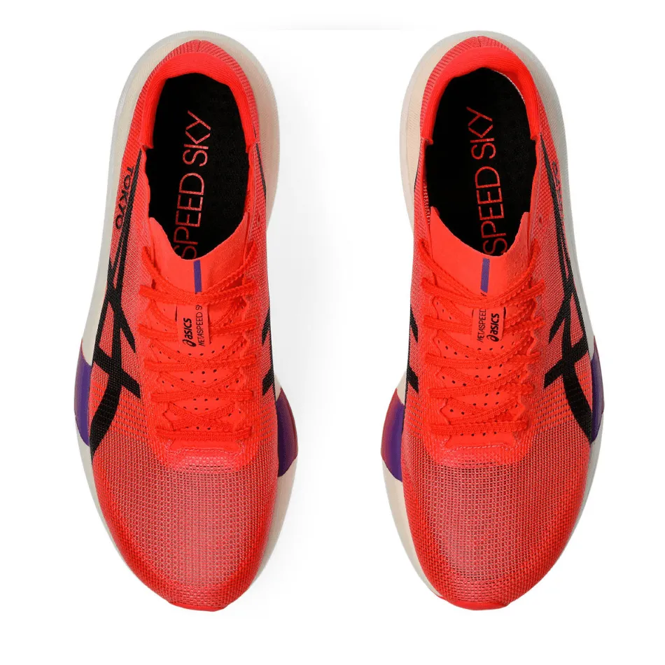 ASICS Unisex METASPEED SKY TOKYO Running Shoes in Flash Red/Black AW25 Adaptive Footframe Tech relay race running option