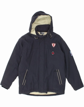 Layer Base Daily Chill ASICS Boys Hooded Windbreaker Jacket 11-12 Years Navy Blue Nylon