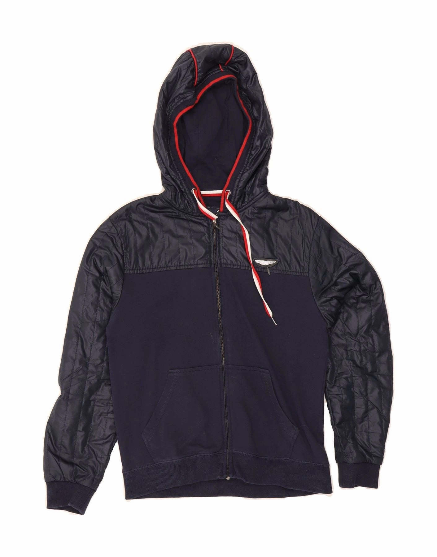All-Season Outerwear suitable for award ceremonies ASTON MARTIN Boys Hooded Bomber Jacket 11-12 Years Navy Blue Cotton