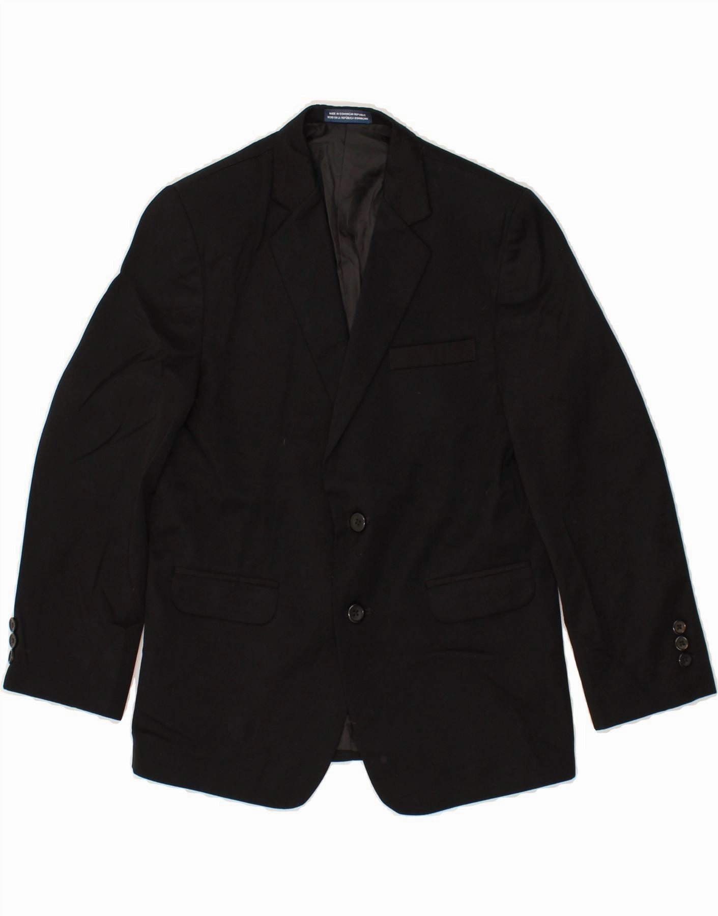IZOD Boys Husky 2 Button Blazer Jacket 11-12 Years Black Polyester floral Glamour